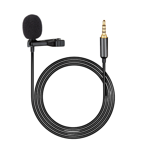 Мікрофон петличний Lavalier JH-043 3.5mm (mini-Jack) для смартфона, камери 1.5м Black