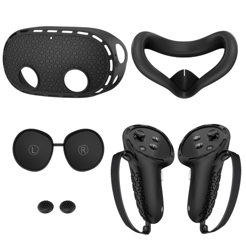 Захисний силіконовий набір чохли / накладки для Oculus Meta Quest 3S Black