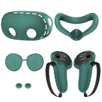 Защитный силиконовый набор чехлы / накладки для Oculus Meta Quest 3S Green