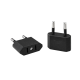 Мережевий перехідник USA - EU 220В Black