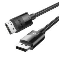 Кабель UGREEN DP114 DP 1.4 Male to Male Plastic Case Braided Cable (2m) Black